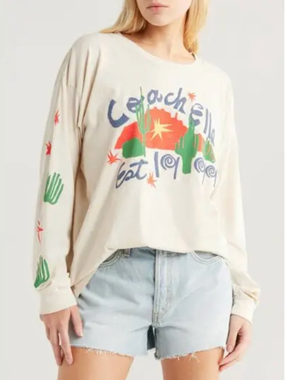 Daydreamer x Coachella collage graphic t-shirt, oversized, Sz S, NWT